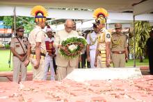 Hon’ble Governor Shri Pusapati Ashok Gajapathi Raju laid Wreath At The Martyr’s Memorial, Azad Maidan, Panaji.