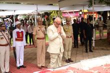 Hon’ble Governor Shri Pusapati Ashok Gajapathi Raju laid Wreath At The Martyr’s Memorial, Azad Maidan, Panaji.