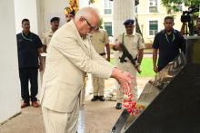 Hon’ble Governor Shri Pusapati Ashok Gajapathi Raju laid Wreath At The Martyr’s Memorial, Azad Maidan, Panaji.
