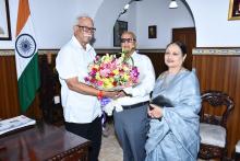 Shri Digamber Kamat, MLA, Margao along with Spouse Called on Hon'ble Governor At Raj Bhavan.