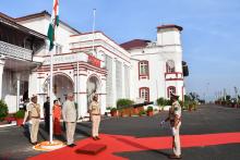 Flag Hoisting by the Hon'ble Governor on Goa Liberation Day 2025 at Lok Bhavan.